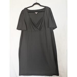 Simply Voluptuous Plus Size 20 Black Sheath Dress Classic‎ Empire Waist LBD
